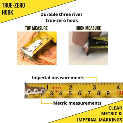 Sepikey Retractable Tape Measure, Heavy Duty Nylon Coated Measuring Tape, Imperial and Metric Measurement with Metal Belt Clip