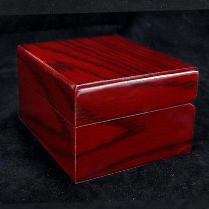 Wine Red Wood Single Watch Display Case Wooden Watch Box Bracelet Storage Organiser Box for Valentine Day, Birthday, Christmas