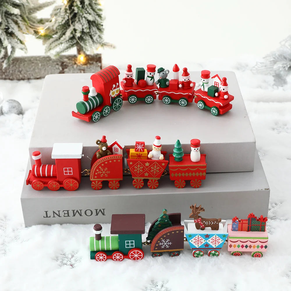 Plasti Train Christmas Ornament Merry Christmas Decoration For Home Table 2023 Xmas Gifts Noel Natal Navidad Happy New Year 2022