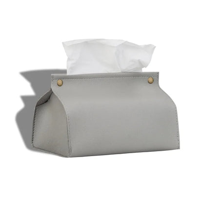 Leather Tissue Holder Household Paper Towel Storage Box Removable Tissue Boxes For Home Office Living Room Car Papers Container