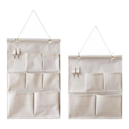 4/5/7 Pockets Cotton Wall Hanging Storage Bag  Multilayer Closet Door Closet Storage Bag Organizer Home Cosmetics Toys