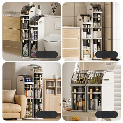 Bathroom Storage Cabinet Installation-Free Toilet Drawer Closestool Crevice Rack Ultra Narrow Kitchen Organizer Rack Shelves