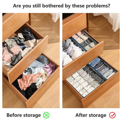 Fabric Underwear Bra Storage Box Underwear Sorting Box Panty Socks Compartment Storage Box Drawer Organizer Home Storage