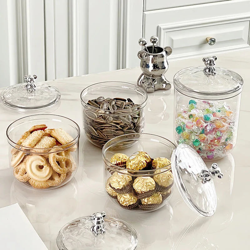 Kitchen Storage Jars With Lids Sealed Food Container Home Coffee Bean Chocolate Candy Snack Biscuits Box Seasoning Bottle