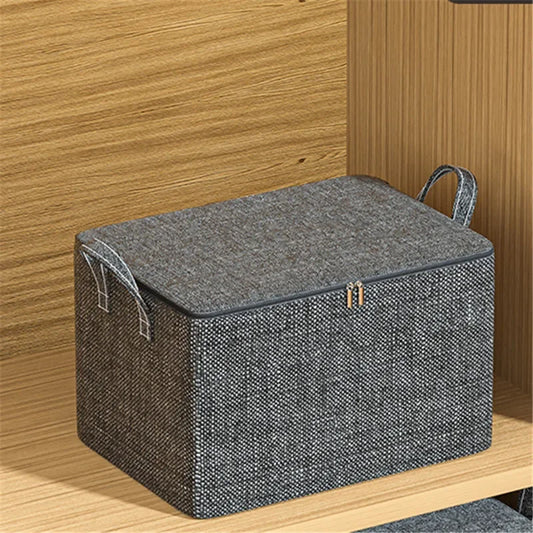 Clothes Storage Bag Wardrobe Organizer With Lids Quilt Organizer With Handle Luggage Moisture-Proof Organizer Household Sorting