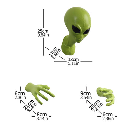 Green Alien UFO Visitor 51 Area Extraterrestrial Organism Monster Study living room wall hanging ornament Sci-Fi Lover's Gift