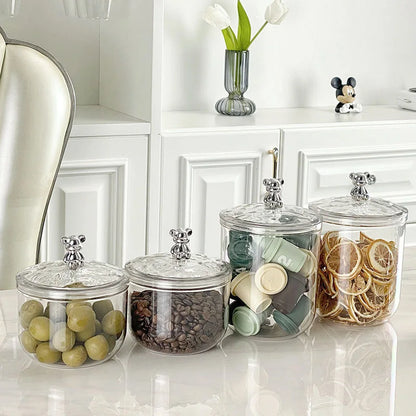 Kitchen Storage Jars With Lids Sealed Food Container Home Coffee Bean Chocolate Candy Snack Biscuits Box Seasoning Bottle