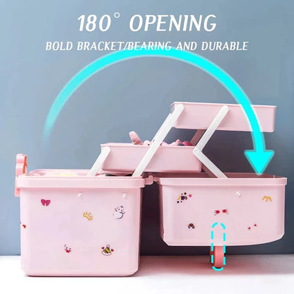 Portable Hair Accessories Storage Box Baby Head Rope Hairpin Rubber Band Jewelry Dressing Jewelry Case Darling Bedroom Organizer