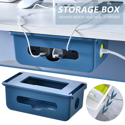 Cable Management Box Power Strip Storage Boxunder Desk Hidden Organizer For Desktop Home Office Cable Management Box