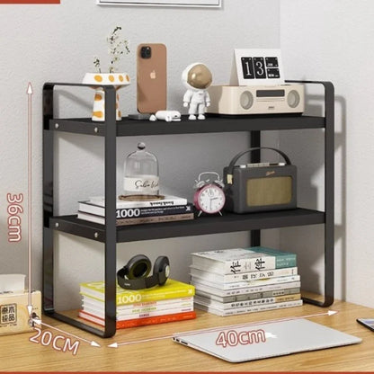 Desk Shelf Organizer for Books and Students Supplies Multifunctional Storage Rack for Home Office