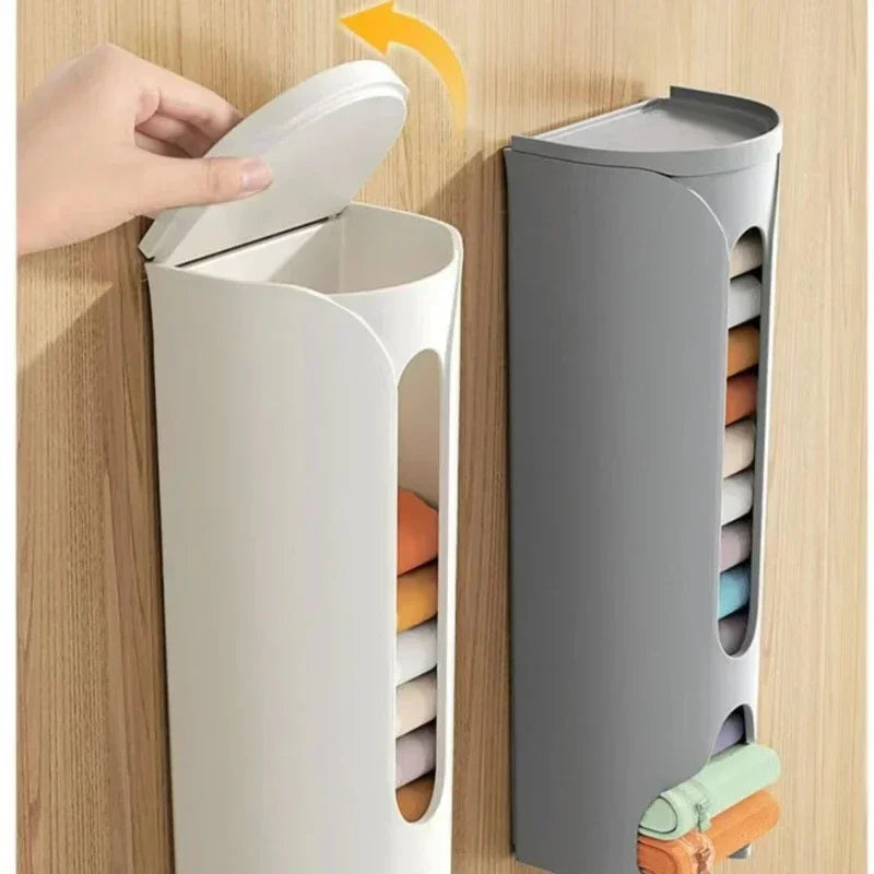 Home Wall Mounted Underwear Organizer Closet Underwear Sock Organizer Kitchen Garbage Bag Storage Box Dispenser Socks Storage