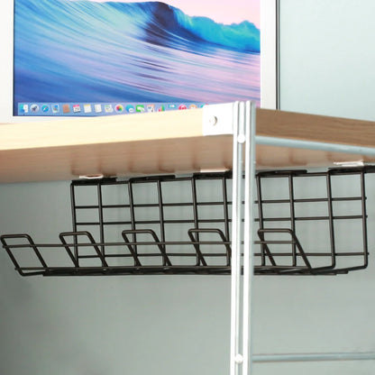 Under Desk Cable Management Tray, Wire Under Table Wire Organizer For Office Home Cable Management Wire Plug Board Storage Rack