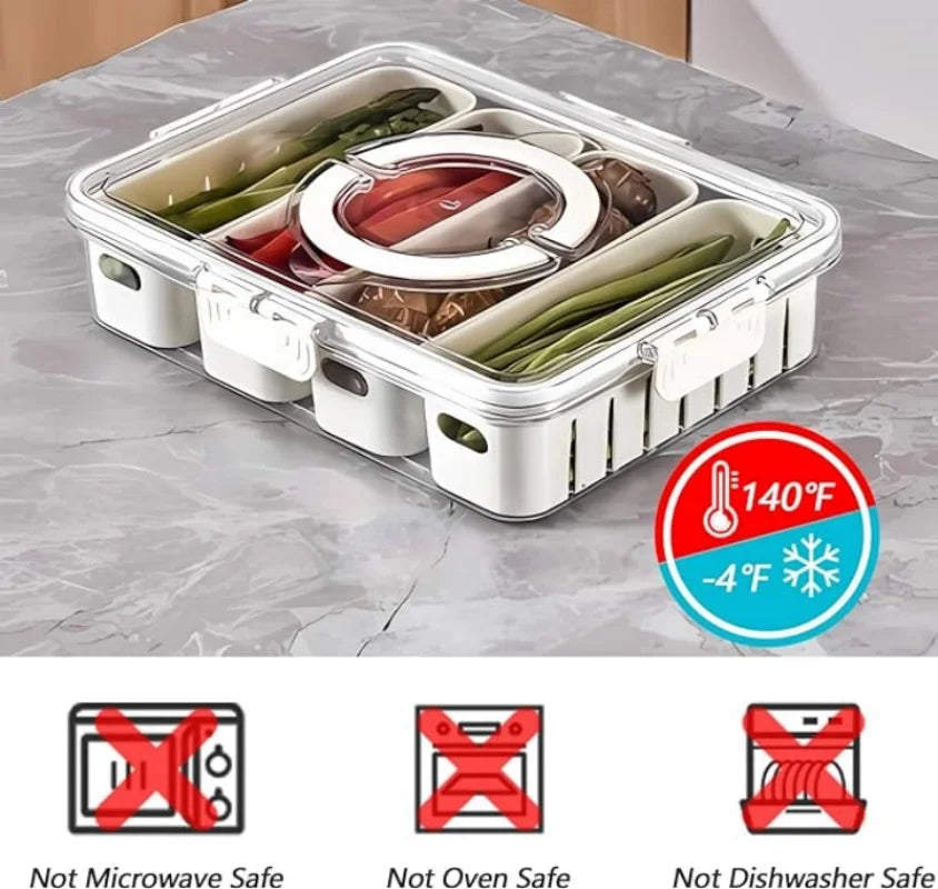 Refrigerator Storage Box Fridge Organizer Fresh Vegetable Fruit Boxes Drain Basket Food Storage Containers Kitchen Organizer