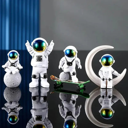 1set Astronaut Figure Statue Figurine Spaceman Sculpture Educational Toy Home Decoration Astronaut Model For Kids Gift