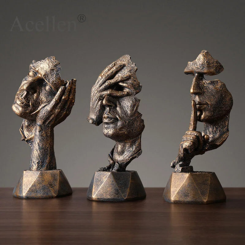 High Quality Resin Thinker Sculpture Miniature Model Figurines Art Crafts Ornaments Home Decoration Accessories Gift European