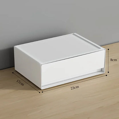 Stackable White Storage Drawer Desktop Storage Box for Office School Sundries Stationery Storage Organizer Home Desk Supplies