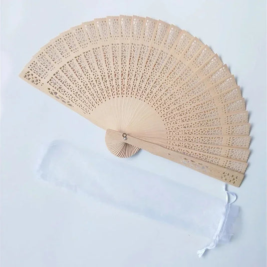 20/60 Pcs of Personalized Carved Wood Wedding Fans, Wedding Gifts For Guests,  With organza bag, mariage abanicos para boda