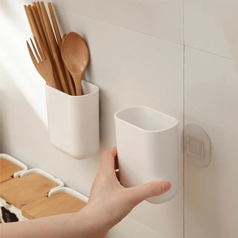 Wall-mounted Storage Box Can Drain Water Suitable For Toothpaste And Toothbrush Storage On Bathroom Wall