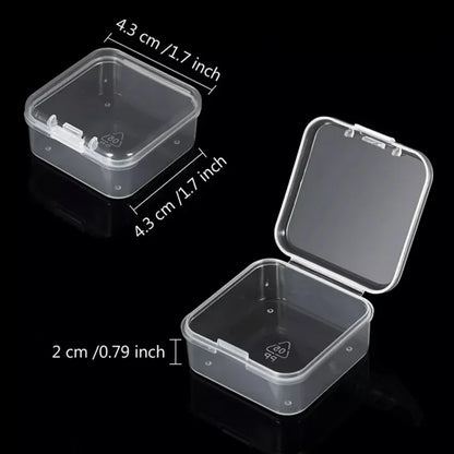 Square Plastic Storage Box Jewelry Container Transparent Square Useful Box Case Organizer Packaging for Jewelry Beads Earrings