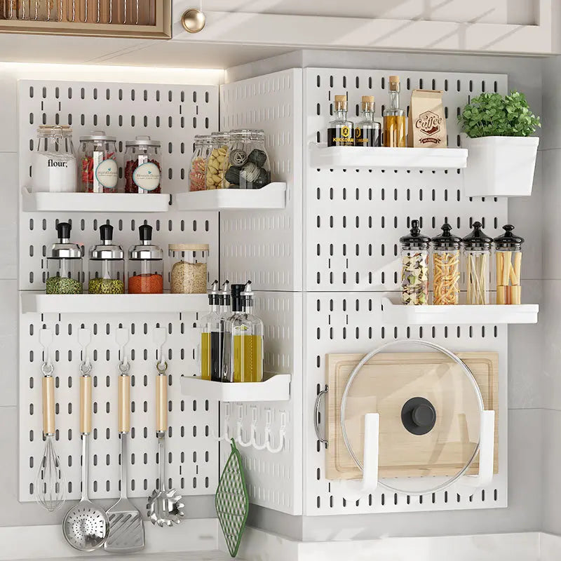 No Punching Pegboard Wall Organizer Panel Shelves For Gamer Room,bathroom,kitchen Storage Rack Organizer Pegboard Accessories