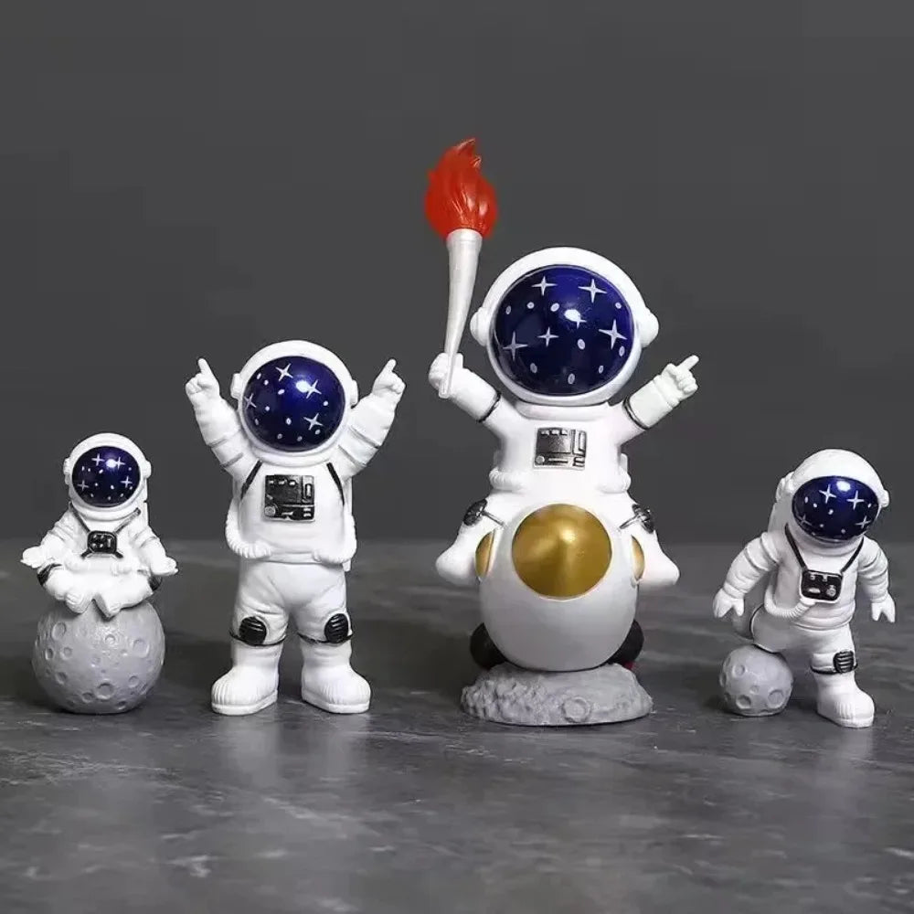 1set Astronaut Figure Statue Figurine Spaceman Sculpture Educational Toy Home Decoration Astronaut Model For Kids Gift