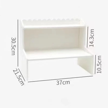 Upgrade Storage with Two-Layer Desktop Organizer Shelf for Home and Office Ins-Style Rack for Books and Stationery