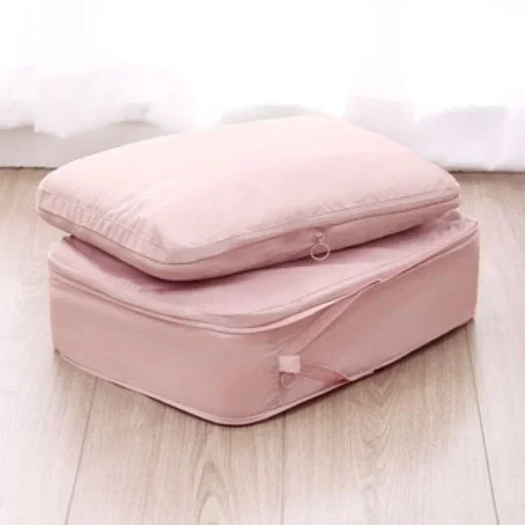 Hot Sale Travel Compression Packing Cubes Bag Suitcase Clothes Organizers Waterproof Luggage Storage Cases Drawer Bags Home