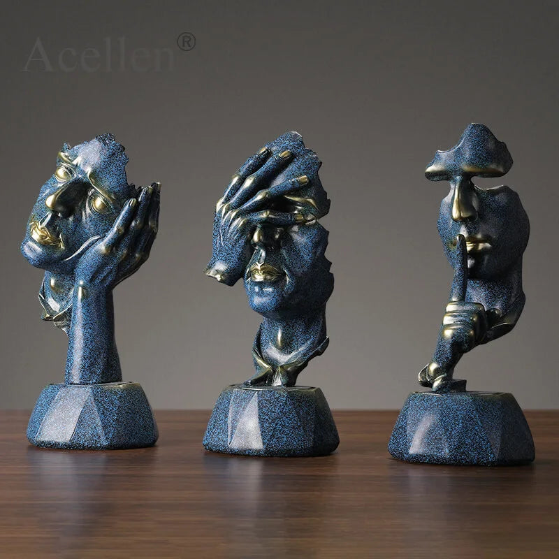 High Quality Resin Thinker Sculpture Miniature Model Figurines Art Crafts Ornaments Home Decoration Accessories Gift European