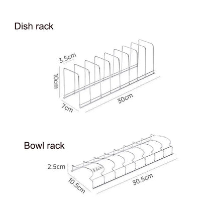 Kitchen Organizer Stainless Steel Bowl Rack Dish Drainer Home Storage Rack for Tableware Cutlery Rack Kitchen Accessories