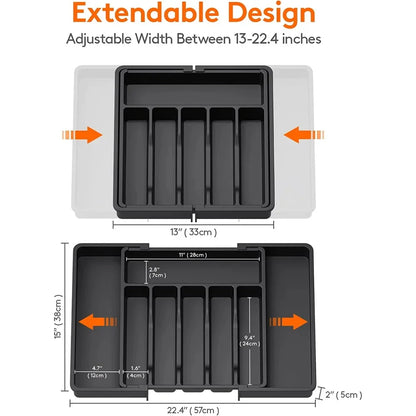 Kitchen Plastic Drawer Organize Holder Expandable drawer organizers Fork Spoon Divider kitchen drawer Cutlery Organizer