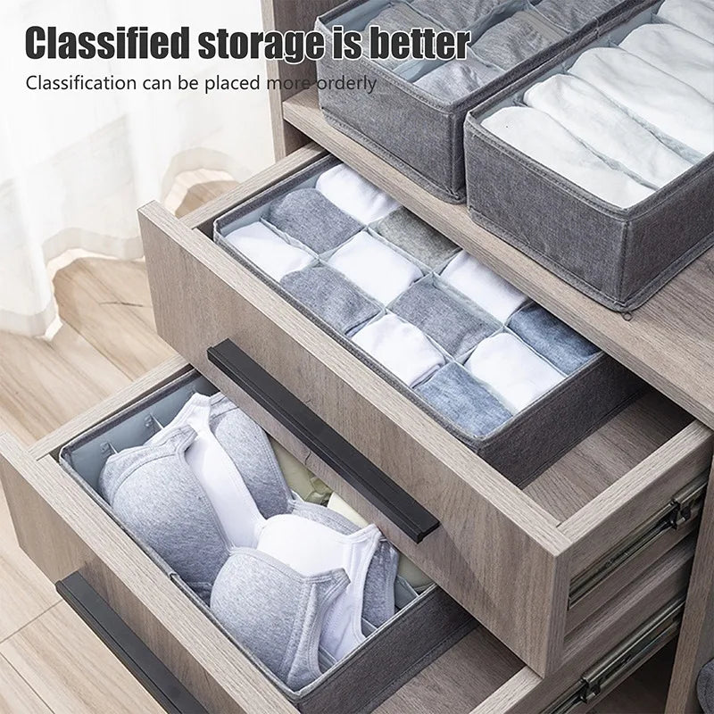 Fabric Underwear Bra Storage Box Underwear Sorting Box Panty Socks Compartment Storage Box Drawer Organizer Home Storage