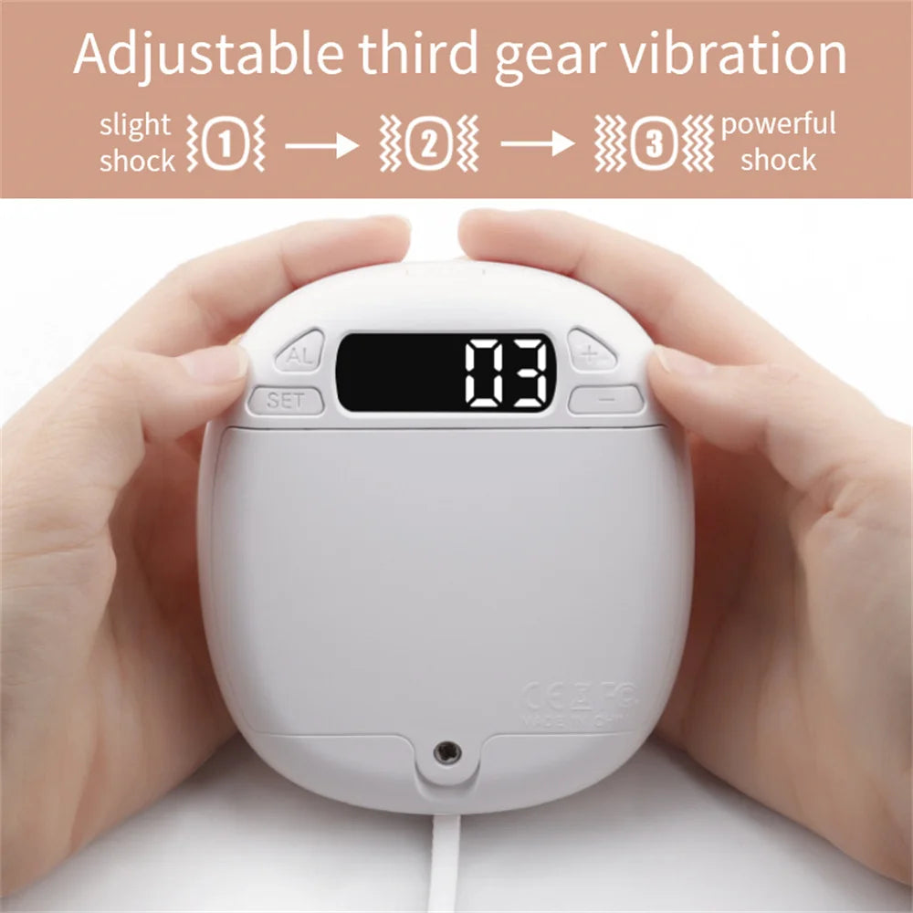 Silent Pets Vibrating Digital Alarm Clock Dual Alarm 12/24H Powerful Wake Up Bedside Snooze Vibration LED Clock With Doll Light