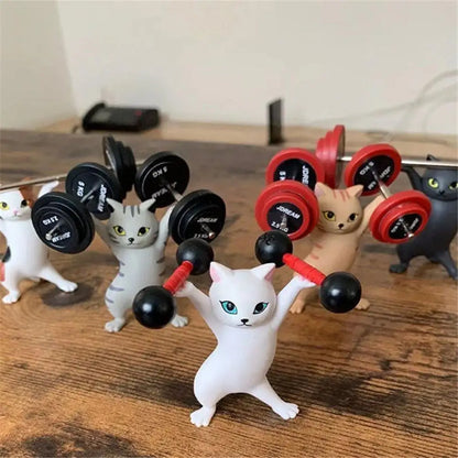 5PCS Anime Raising Hands Dancing Cat Model Cat Ornaments Cat Figures Toys for Children s Room Study Room