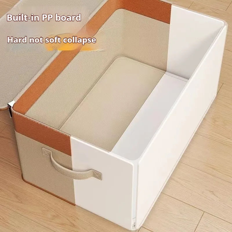 Foldable Storage Bags Bedroom CabinetClothes Organizer with Hardboard Home Large Capacity for Wardrobe Clothing Storage Box