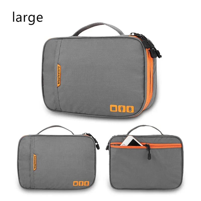 USB Portable Travel Digital Storage iPad Gadget Organizer Cables Electronic Mobile Charger Disk Carry Data Flash Bag Headset