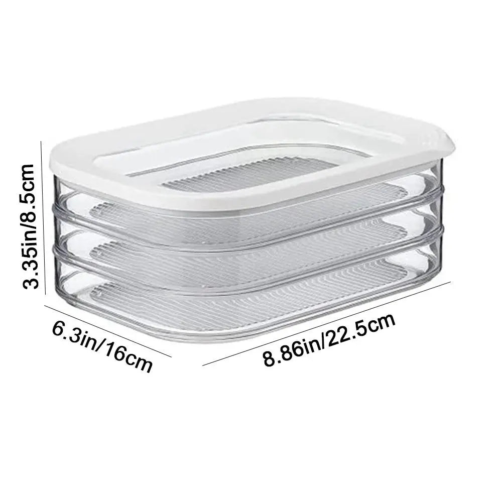 Refrigerated Crisper With Lid Food-grade Frozen Crisper Transparent Storage Box For Kitchen Refrigerator Fresh Bowl