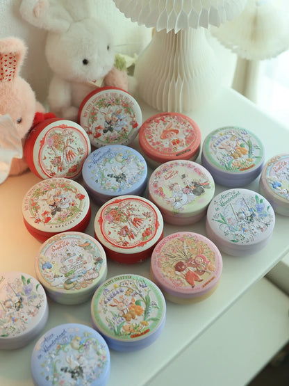 Tinplate Round Macaron Dessert Tin Box Small Storage Coin Jewelry Case Chewing Gum Box Exquisite Printing