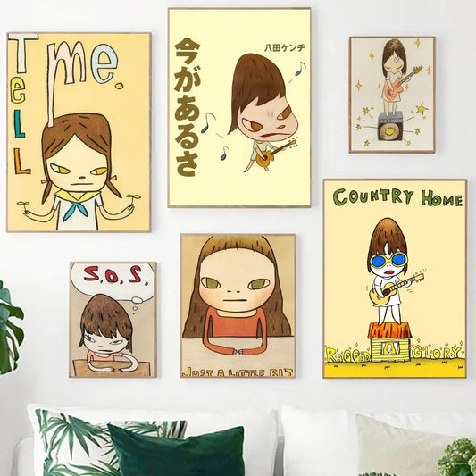 Yoshitomo Nara Dream Doll Cartoon Poster Classic Vintage Posters Vintage Room Home Bar Cafe Decor Nordic Home Decor