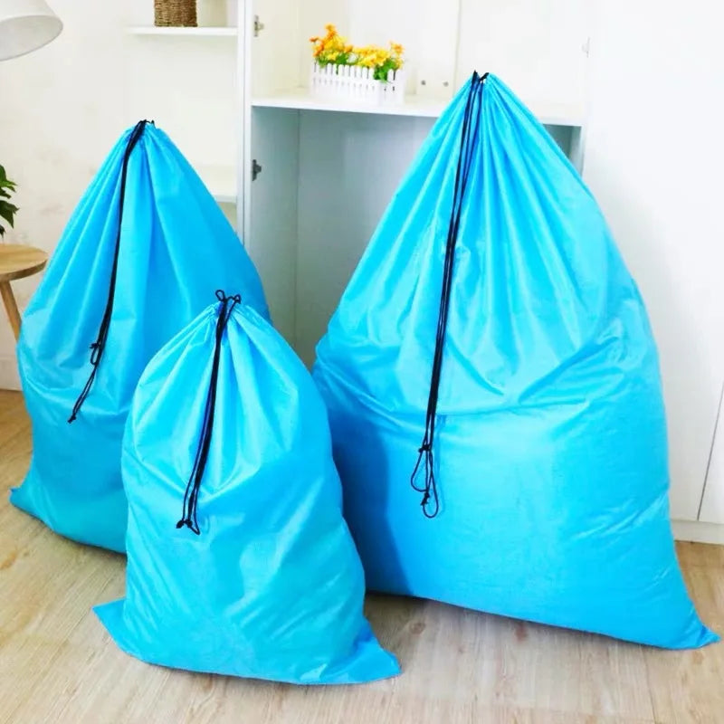 Super Large Capacity Waterproof Storage Bags Drawstring Sturdy Home Organize Big Size Grocery Dust Bag Bedding Clothes Toy