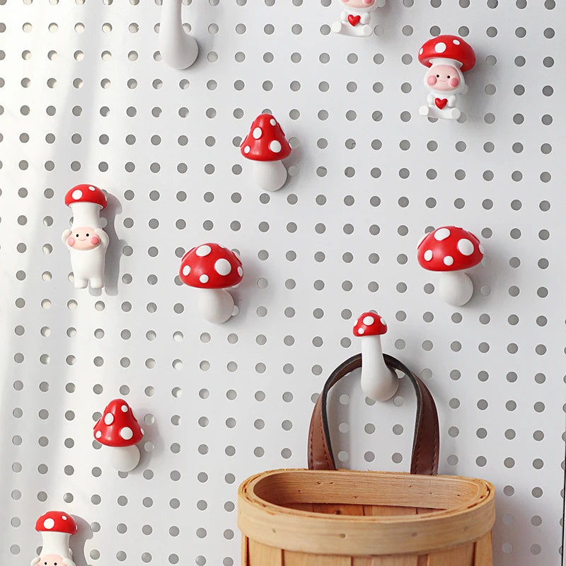 Cartoon 3D Red Mushroom Refrigerator Magnet Sticker Resin Decoration Fridge Magnetic Sticker Gift Fridge Magnet Home Decor