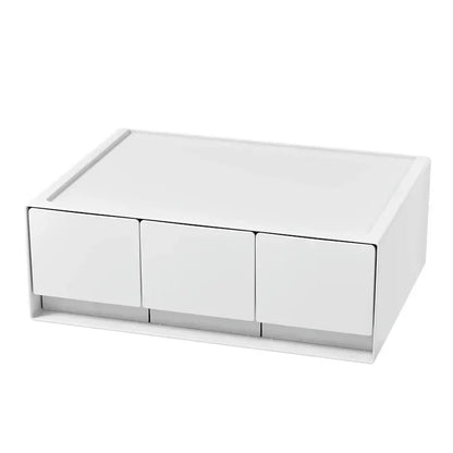 Stackable White Storage Drawer Desktop Storage Box for Office School Sundries Stationery Storage Organizer Home Desk Supplies