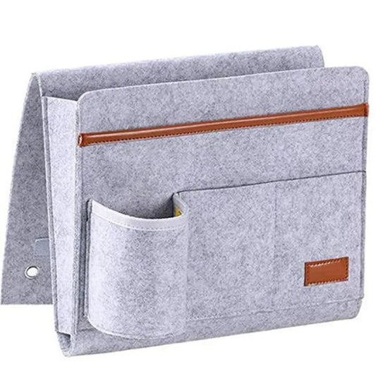 Felt Bedside Storage Bag Bedroom Dormitory Hanging Holder Sofa Books Magazines Sundires Neatening Home Office Organizer Bag