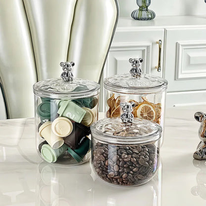 Kitchen Storage Jars With Lids Sealed Food Container Home Coffee Bean Chocolate Candy Snack Biscuits Box Seasoning Bottle