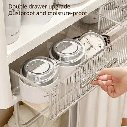 Bathroom Organizer Shelf Wall Mounted Punch-free Makeup Storage Racks Multifunctional Kitchen Seasoning Storage Shelves