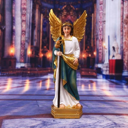 Angel Table Decor Resin Archangel Saint Raphael Statue Festival Supply Christmas Figurine Home Decoration Church Gifts