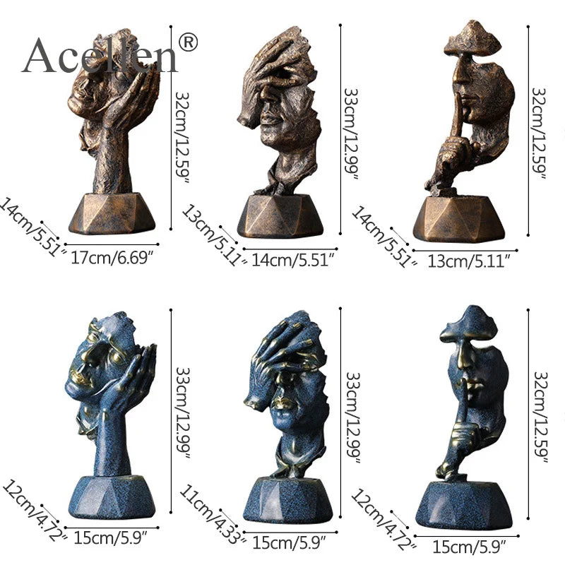 High Quality Resin Thinker Sculpture Miniature Model Figurines Art Crafts Ornaments Home Decoration Accessories Gift European