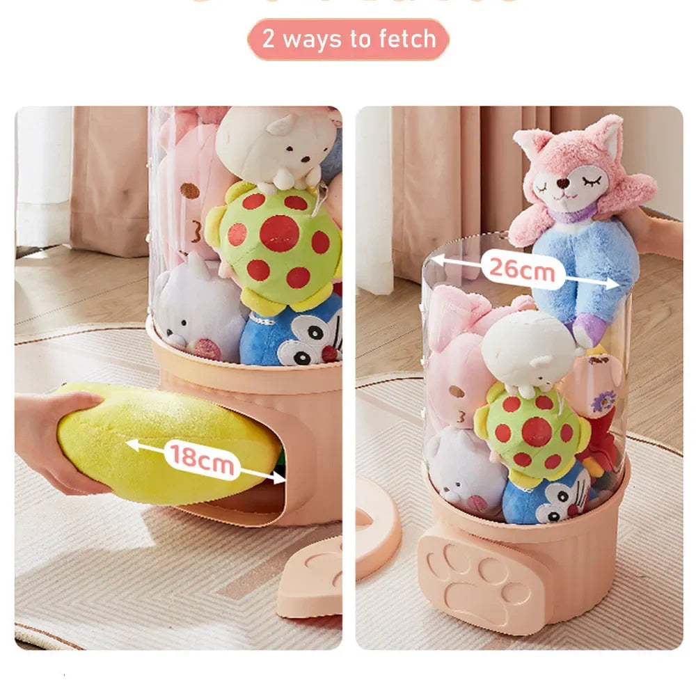 Doll Storage Bucket Transparent Moistureproof Storage Tube for Children's Plush Toys Organizer Home Organization and Storage