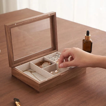 Jewelry Organizer Box Jewelry Storage Box Travel Rectangular Watch Ring Tray Jewelry Case Trinket Box for Ear Studs Bracelets