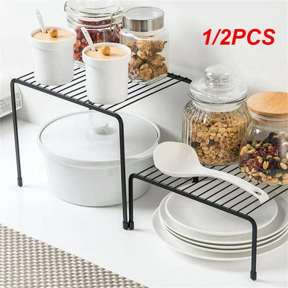 1/2PCS Storage Rack Wrought Iron Hollow Drain Shelf Single Layer Bedroom Bathroom Kitchen Storage Holder Home Accessories