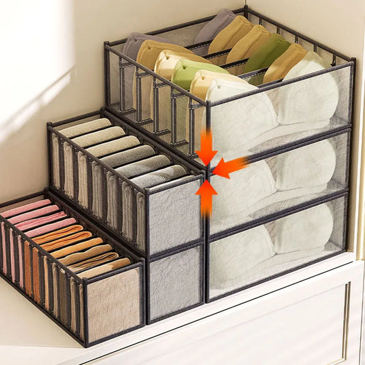 Underwear storage box home wardrobe drawer-style socks underwear bra women separate basket finishing artifact three in one